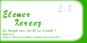 elemer kerecz business card